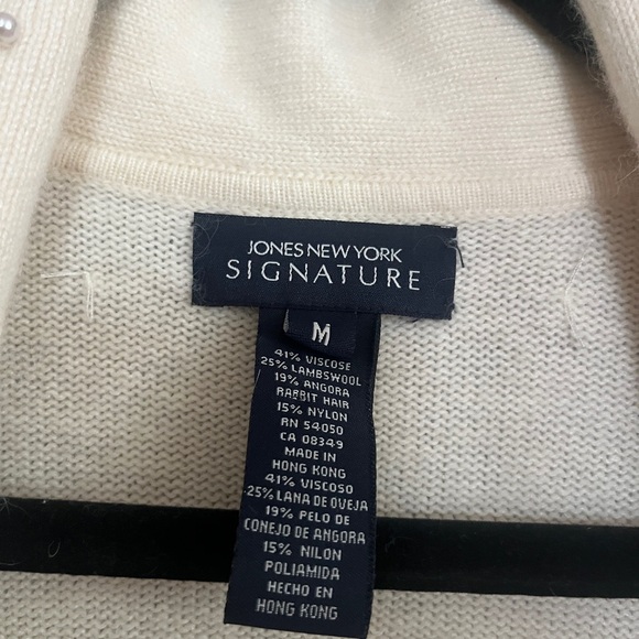 Jones New York Cream Jacket with pearl Embellishments - Picture 7 of 9